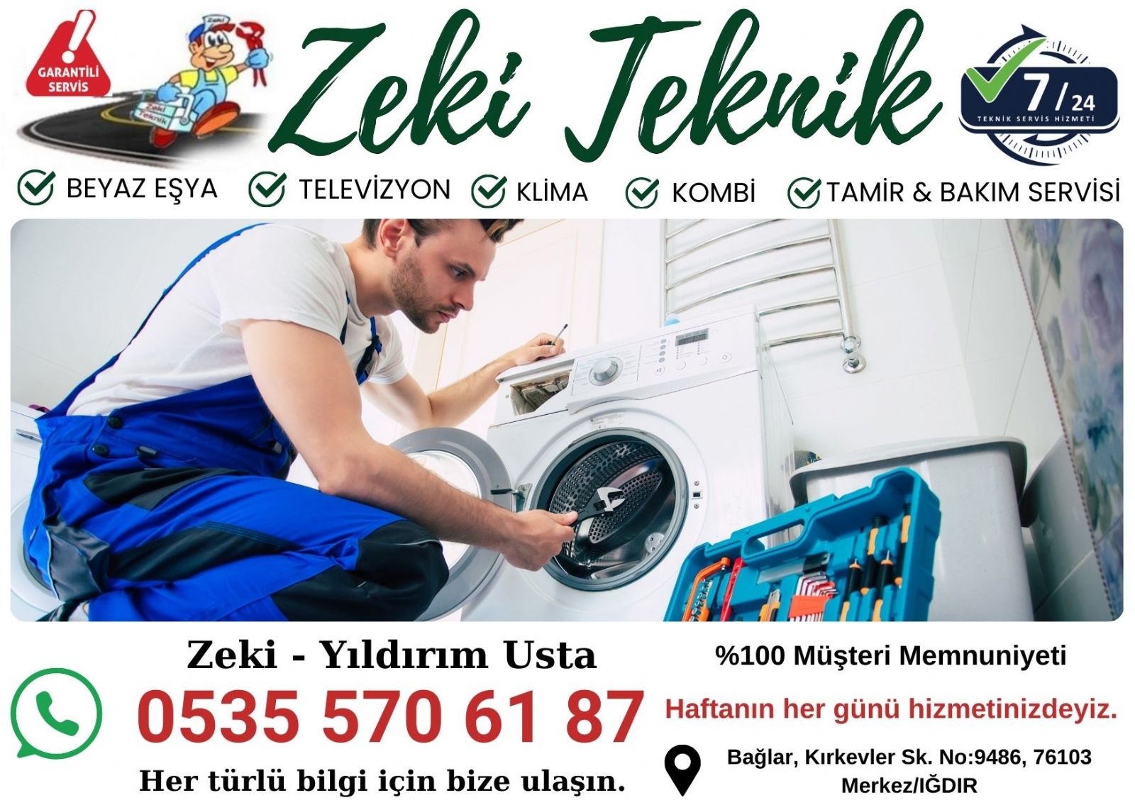 Iğdır Çamaşır Makinesi Tamircisi